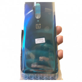 Vitre arrière OnePlus 7T Pro Bleu - Avec logo + Adhesif