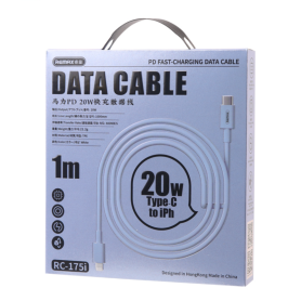 Achetez Câble USB-C Lightning 20W Remax RC-175i 1M Bleu - Charge Rapide et Fiable