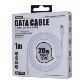 Câble USB-C / Lightning 20W Remax RC-175i 1M Blanc - Charge Rapide et Efficacité Maximale