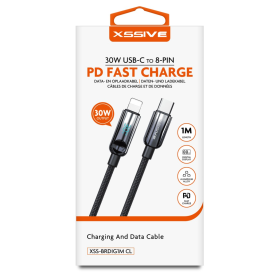 Câble de Charge USB-C vers Lightning XSSIVE 1M avec Écran - Performance et Fiabilité