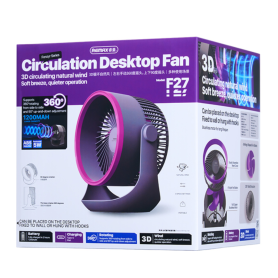 Achetez Ventilateur De Bureau REMAX Fonzyr F27 - Circulation D'air Parfaite - Gris Violet