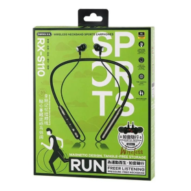Ecouteurs Bluetooth sans fil RX-S110 REMAX Noir - Tour de Cou Sport avec Autonomie Prolongée
