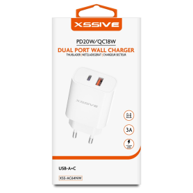Chargeur XSSIVE XSS-AC64NW USB-A/C PD20W QC18W - Performance Rapide et Fiable
