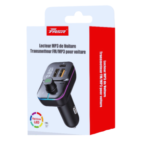 Transmetteur FM Bluetooth Fasr T56 pour Voiture - Lecture MP3 et Charge USB Rapide