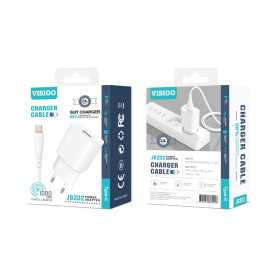 Kit Chargeur USB/Type C 2.4A - D-power J8202 Blanc - Performances Optimales et Chargement Rapide