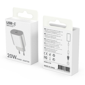 Adaptateur Secteur Type-C 20W PD D-power A018 Blanc - Charge Rapide et Sécurisée pour Tous Appareils