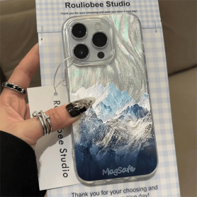 Coque iPhone Élégante - Coquille de Plumes Pic de Lumière - Protection et Style