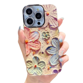Coque de Protection TPU Fleurs de Bégonia Colorées pour iPhone - Élégance et Protection Maximales