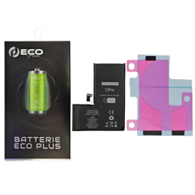 Batterie iPhone 15 Pro 3240mAh + Adhésifs - 120% Plus Durable ECO Plus - Performance et Écologie