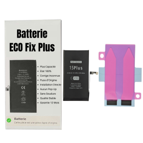 Batterie iPhone 15 Plus (ECO Fix Plus) 130% Plus Durable - Aucun Pop-up / État 100%