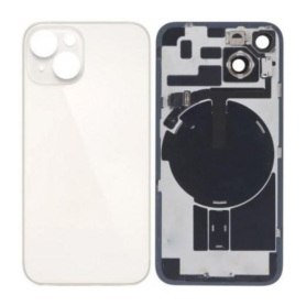 Vitre arrière, Dos - Vitre arrière iPhone 14 Plus Blanc Avec MagSafe (Grand trou) Sans Logo, prix de gros.