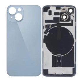 Vitre arrière, Dos - Vitre arrière iPhone 14 Plus Bleu Avec MagSafe (Grand trou) Sans Logo, prix de gros