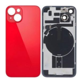 Vitre arrière, Dos - Vitre arrière iPhone 14 Plus Rouge Avec MagSafe (Grand trou) Sans Logo, prix de gros.