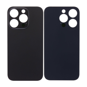 Vitre arrière, Dos - Vitre arrière iPhone 14 Pro Noir (Grand trou) Sans Logo, prix de gros.