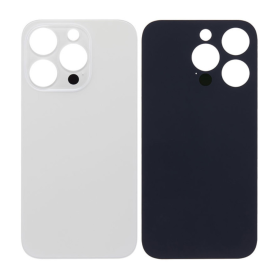 Vitre arrière, Dos - Vitre arrière iPhone 14 Pro Argent (Grand trou) Sans Logo, prix de gros.