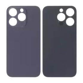 Dos, Coque - Vitre arrière iPhone 14 Pro Violet (Grand trou) Sans Logo, prix de gros.