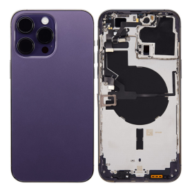 Vitre arrière, Dos - Vitre Arrière iPhone 14 Pro Max Violet Avec MagSafe (Grand trou) Sans Logo, prix de gros.