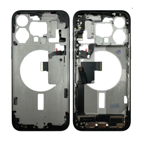 Châssis, Structure - Chassis iPhone 15 Pro Max sans Vitre Arrière sans Batterie Titane Noir eSIM US (Origine Demonté) Grade A, p