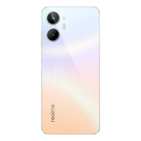 Dos, Coque arrière - Vitre arrière Realme 10 AMOLED FHD Blanc Sans Contour Lantille (Original Démonté) - Grade A, prix de gros.