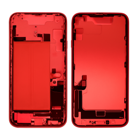 Châssis, Cadre - Châssis iPhone 14 Rouge - Connecteur de Charge Sans Batterie sans Vitre Arrière (Origine Demonté) - Grade B, pr