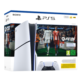 Console, Gaming, Jeu vidéo - Console Sony PlayStation 5 - PS5 Slim Edition Standard - 1 To + EA SPORTS FC 26, prix de gros.