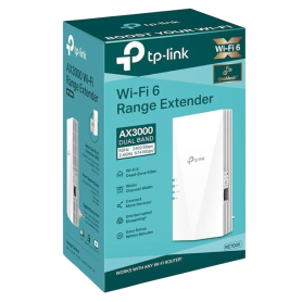 Amplificateur, Booster - Répéteur Wi-Fi 6 AX3000 - WiFi Bi-bande, Port Ethernet Gigabit, Contrôle via App Tether TP-Link RE700X 