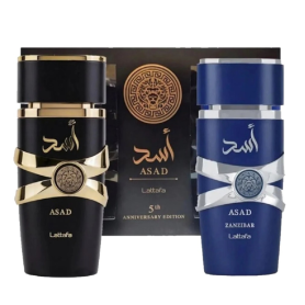 Parfum, Fragrance - Coffret cadeau 2 pièces Lattafa Asad : Eau de parfum Asad 100ml et Asad Zanzibar 100ml - Unisex, prix de gro