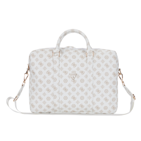 Protection PC, Étui, Pochette - Housse pour ordinateur Peony Front Pocket Zipper Triangle Logo Guess GUCB16PGPOSGNH – 16" Blanc,