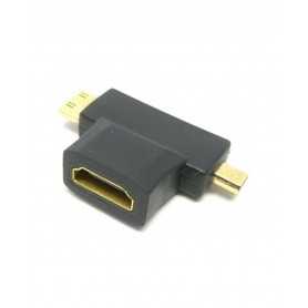 Adaptateur HDMI Femelle / Mini E Micro HDMI Maschio LinQ HF-103