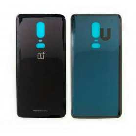 Vitre arrière OnePlus 6 Noir brillant + Adhesif (Sans Logo)