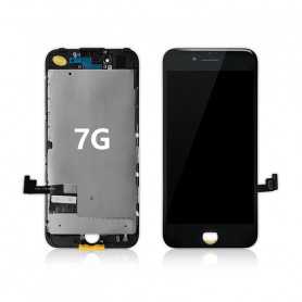 Ecran iPhone 7 Noir + Plaque métal + Joint Adhésif (OEM) Alternative d'origine