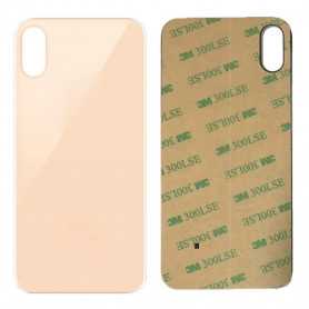 Vitre arrière iPhone XS Max Or (Grand trou) Sans Logo