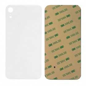 Vitre arrière iPhone XR Blanc (Grand trou) Sans Logo