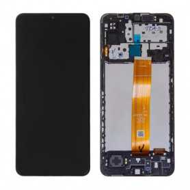 Ecran Samsung Galaxy M12 (M127) Noir + Châssis (Service Pack) - GH82-25042A