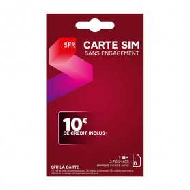 "Carte SIM Prépayée SFR La Carte: 10€ de crédit inclus pour une