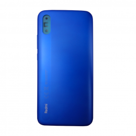 Vitre arrière Xiaomi Redmi 9A Bleu + Adhesif (Sans Logo)