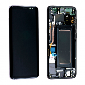 Ecran Samsung Galaxy S8 (G950F) Noir + Châssis (Service Pack) - GH97-20457A-20458A-20473A-20629A