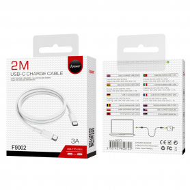 Câble Type-C Vers Type-C D-power F9002 2M Blanc — Charge Rapide et Fiable pour Tous Vos Appareils