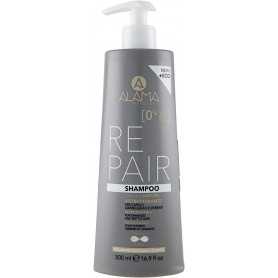 Shampooing Réparateur Professionnel Alama pour Cheveux Abîmés et Cassants, à la Kératine, 500ml(Reconditionné)