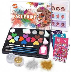 Set de maquillage pour enfants BLOT avec 14 couleurs professionnelles et accessoires pour les fêtes(Reconditionné)