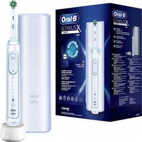 Brosse à dents électrique Oral-B Genius X avec 6 modes de brossage et application Bluetooth(Reconditionné)
