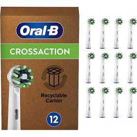 Pack de 12 têtes de brosse à dents électrique Oral-B CrossAction - Blanc(Reconditionné)