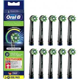 10 brosses à dents électriques Oral-B CrossAction avec poils CleanMaximiser, accessoire noir(Reconditionné)