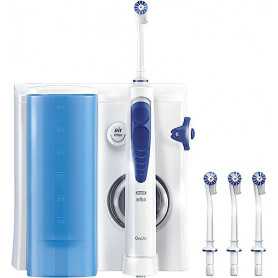 Idropulseur Dentaire Oral-B Oxyjet avec 4 Têtes et Technologie Microbulles, Blanc(Reconditionné)