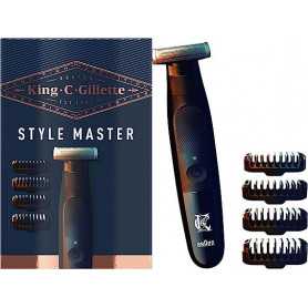 Regolabarba sans fil King C Gillette Style Master avec lame 4D et 4 peignes pour tailler(Reconditionné)