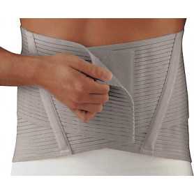 Corset croisé en coton gris/bleu, taille 5(Reconditionné)