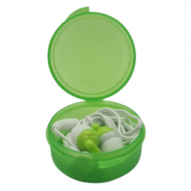 Écouteurs filaires Jack 3.5mm intra auriculaire avec boîte de rangement - Vert : une expérience sonore immersive