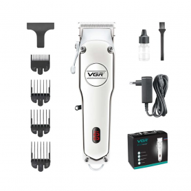 Tondeuse à Cheveux Électrique VGR V-032 Argent - Précision et Style Professionnel