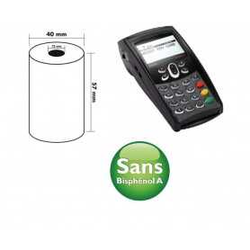 4 Bobines de Papier Thermique pour Terminaux de Paiement TPE (57x40mm)