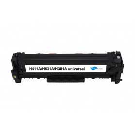 Toner HP CE411A/CC531A/CF381A/Cartridge 718C Bleu Compatible 2800 Pages